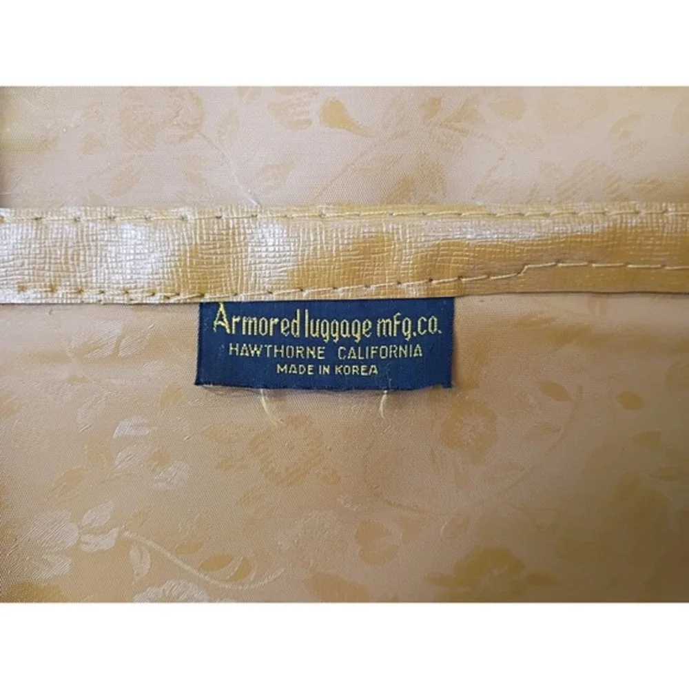 Armored Luggage Co. Vintage 70s Patchwork Suitcase Travel Storage Bag Retro‎